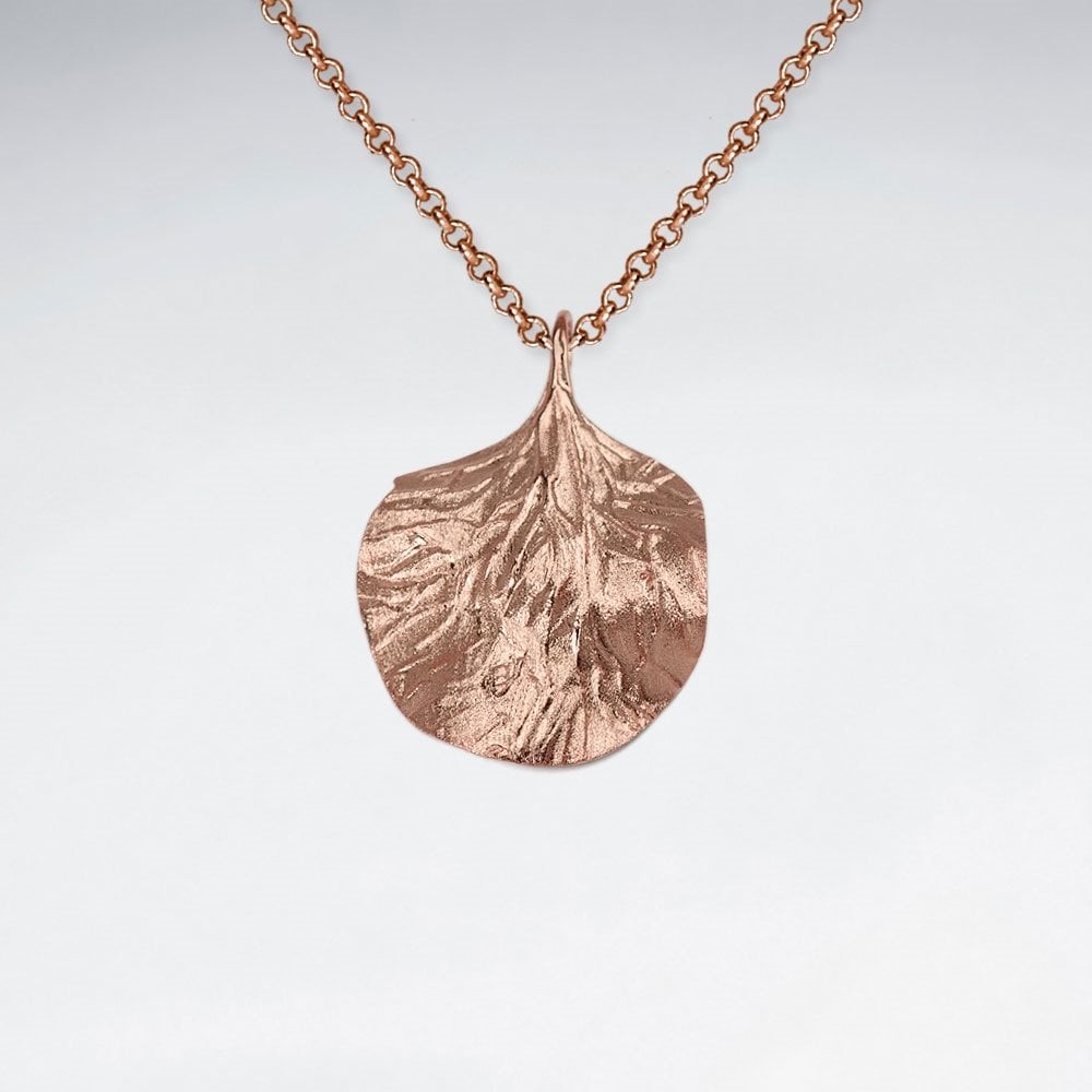 Sterling Silver Textured Wavy Pendant