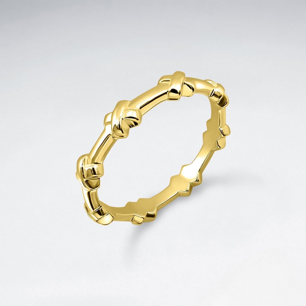 Sterling Silver X Wrapped Knot Ring
