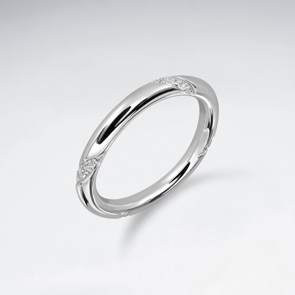 Sterling Silver Minimalist CZ Ring