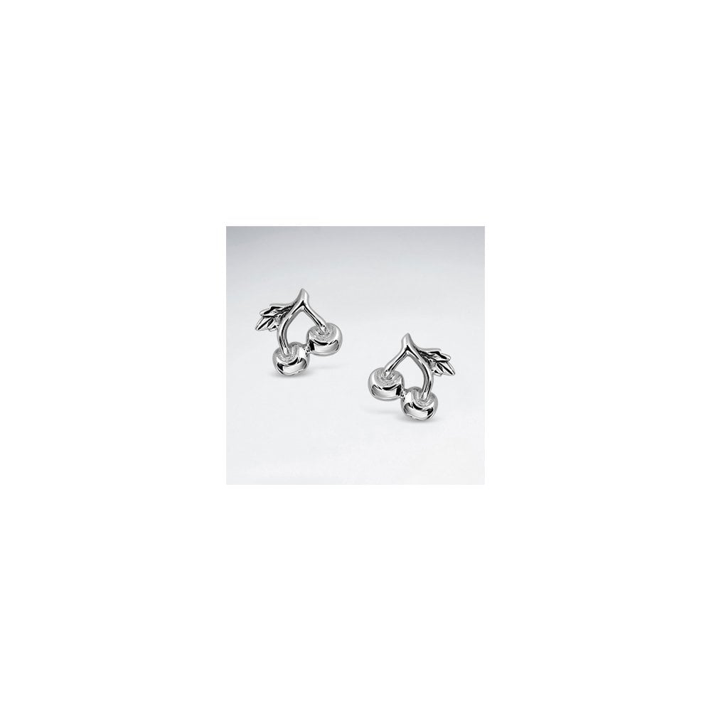 Sterling Silver Holly Flower Stud Earrings