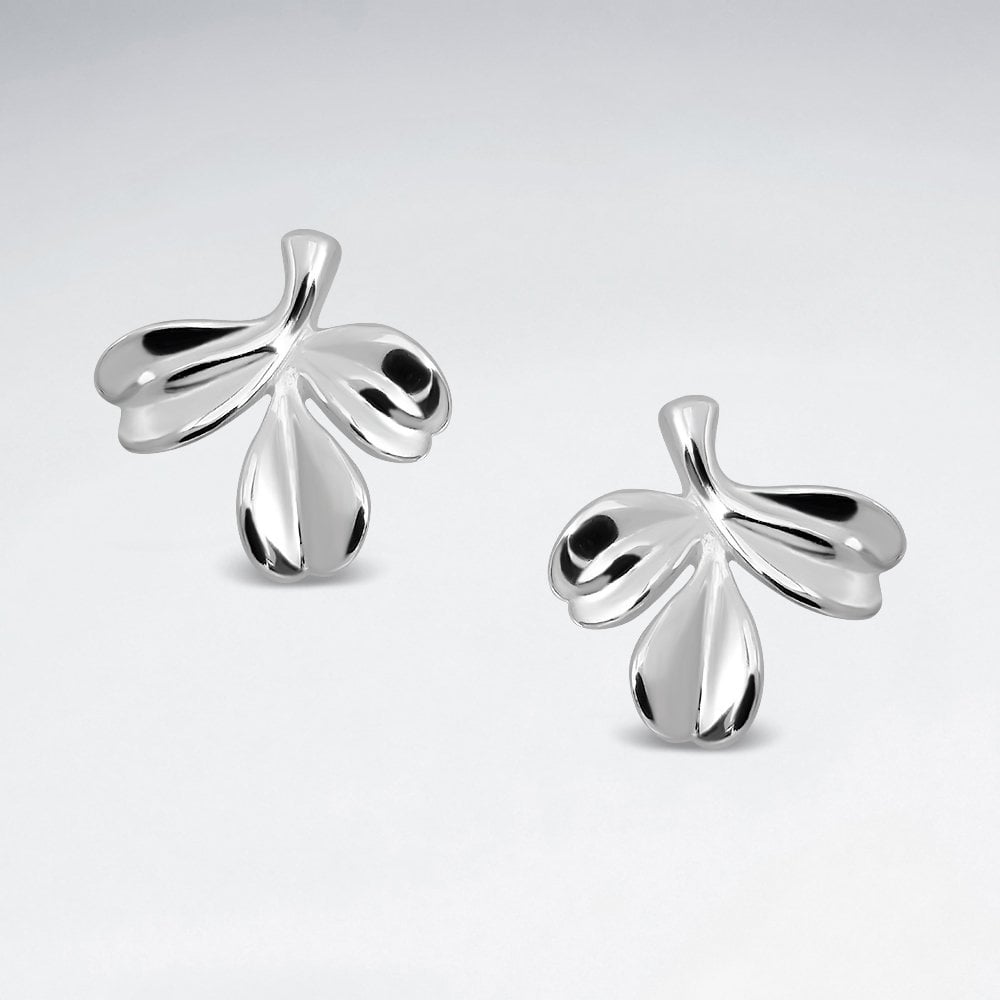 Sterling Silver Mistletoe Stud Earrings
