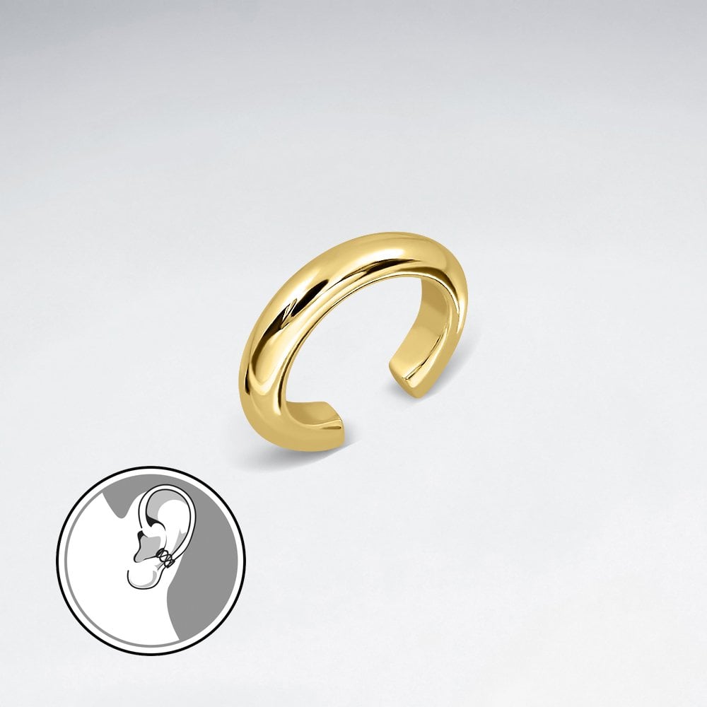 Sterling Silver Huggie Ear Cuff Earring