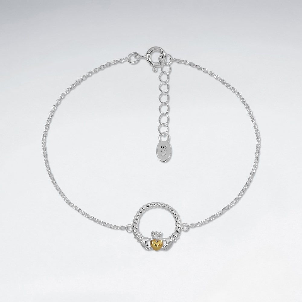 Sterling Silver Claddagh Bracelet
