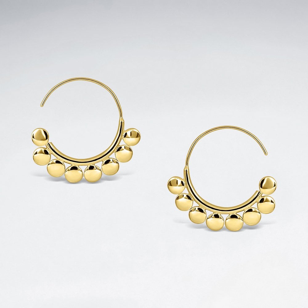 Sterling Silver Bali Hoop Earrings