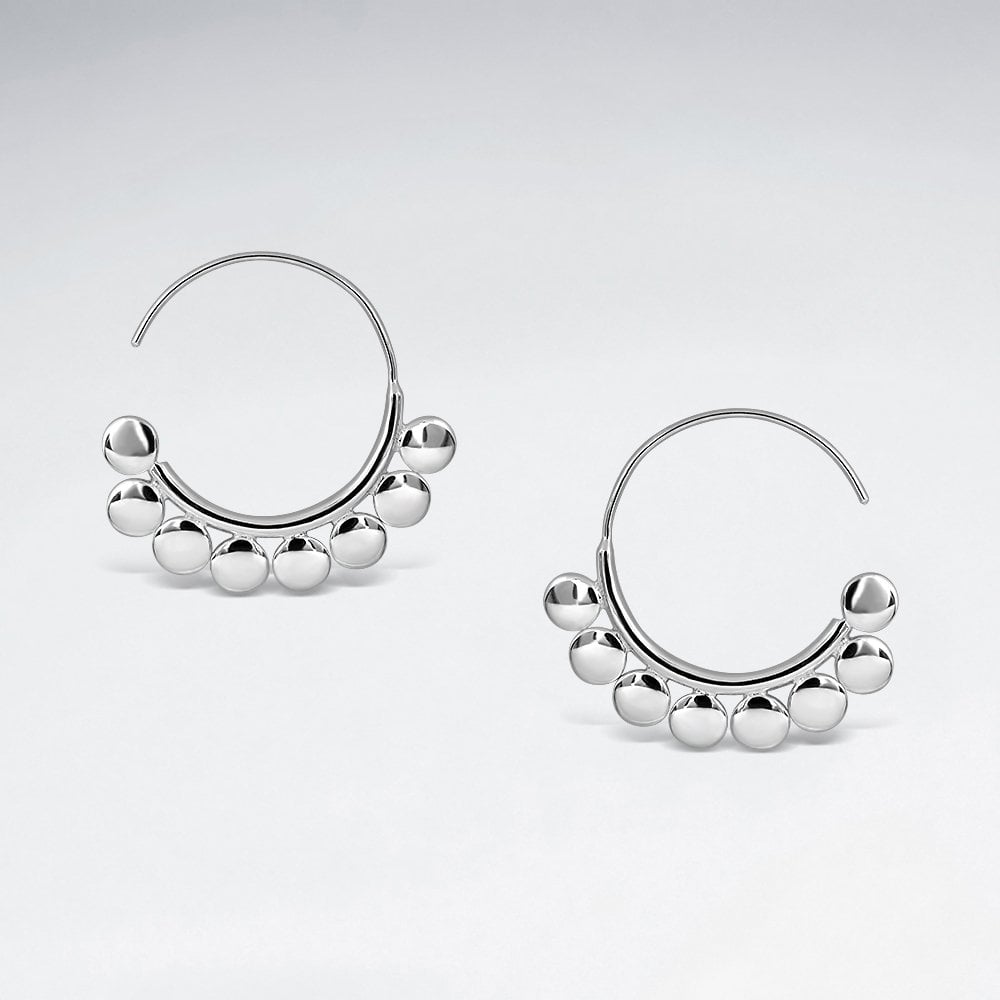 Sterling Silver Bali Hoop Earrings