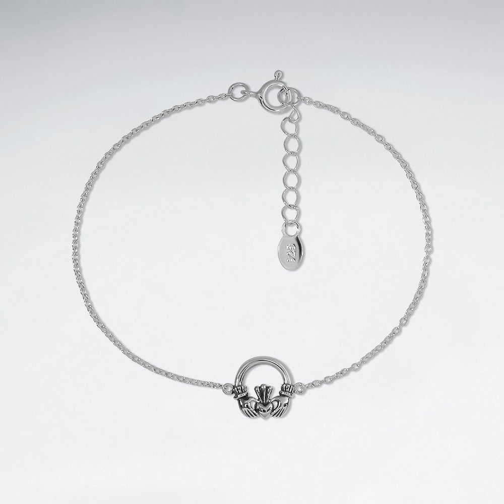 Sterling Silver Claddagh Bracelet