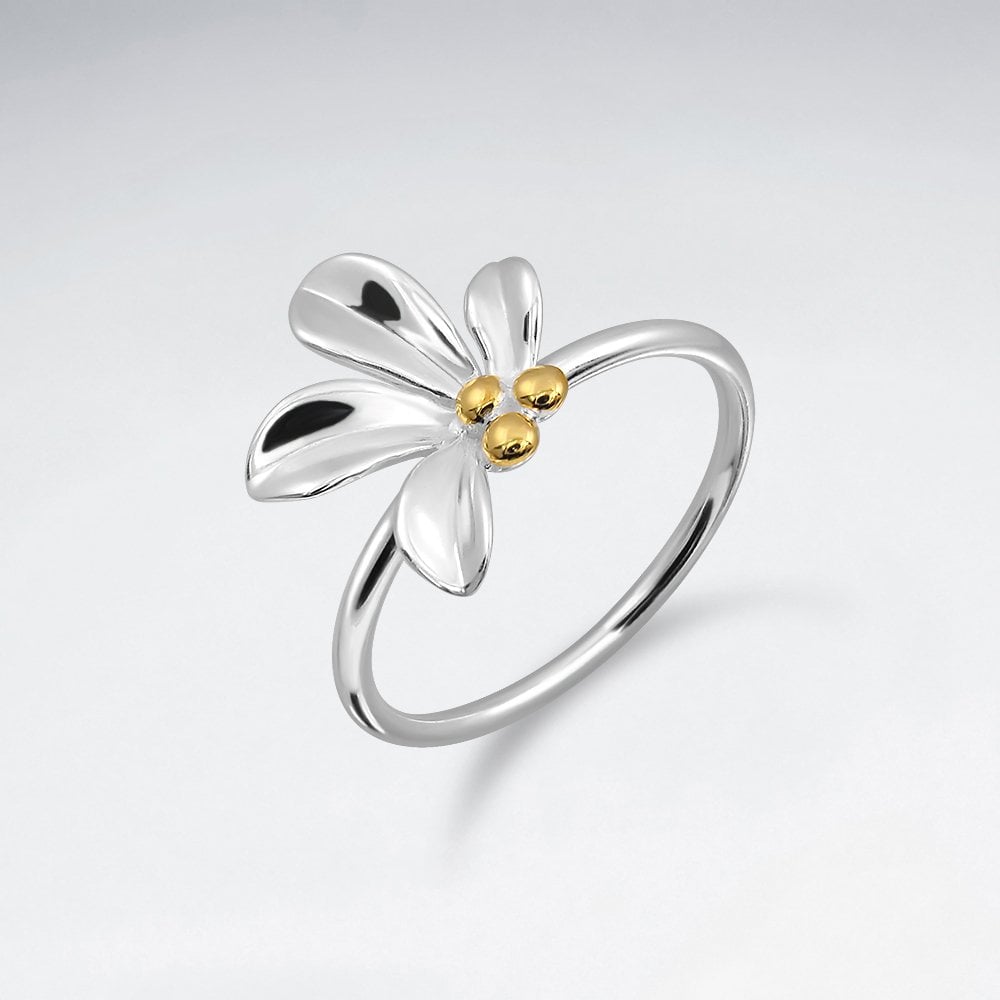 Sterling Silver Holiday Mistletoe Ring