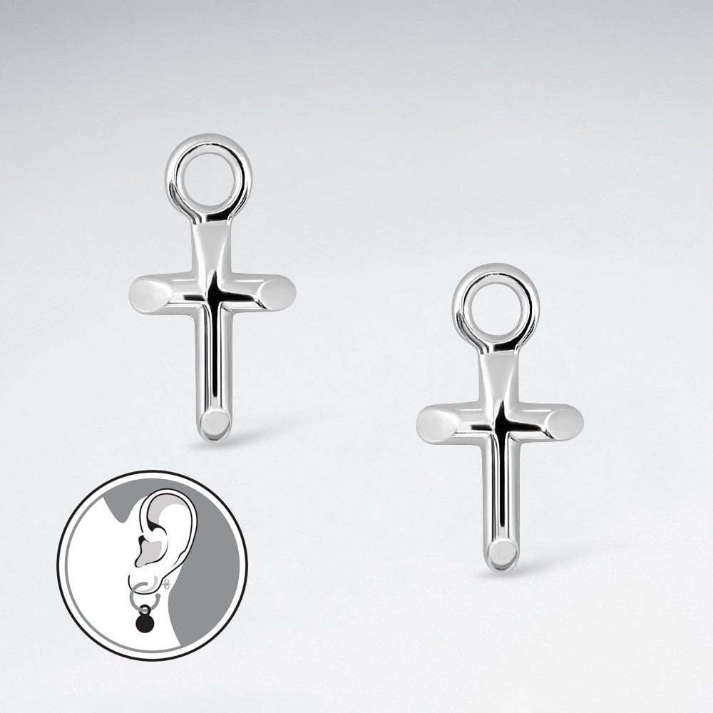 Sterling Silver Cross Charm Findings