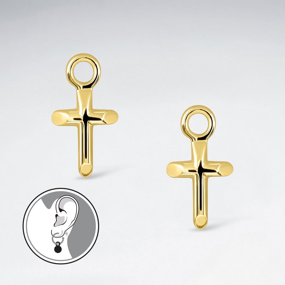 Sterling Silver Cross Charm Findings