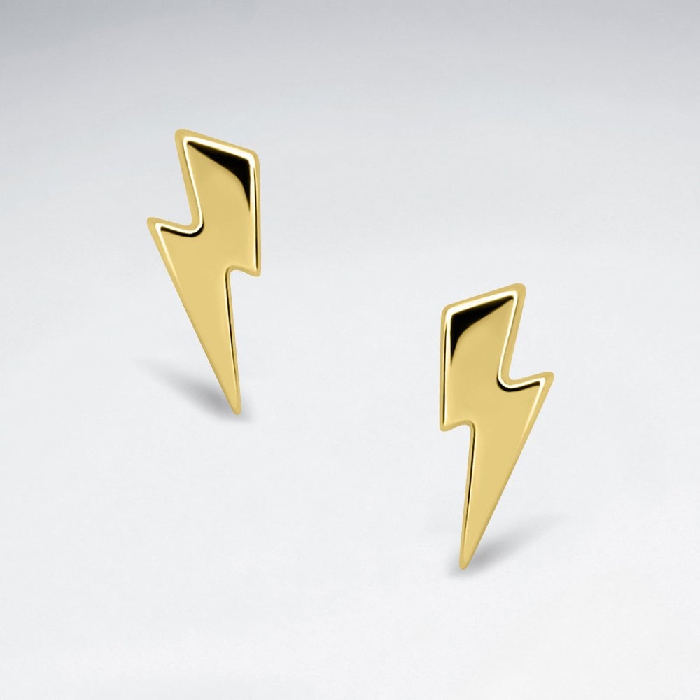 Sterling Silver Lightning Bolt Earrings