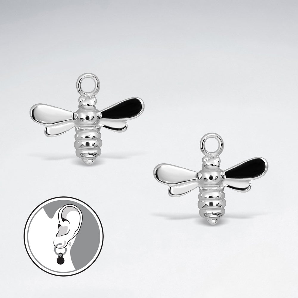 Sterling Silver Dragonfly Charms for Hoop Earrings