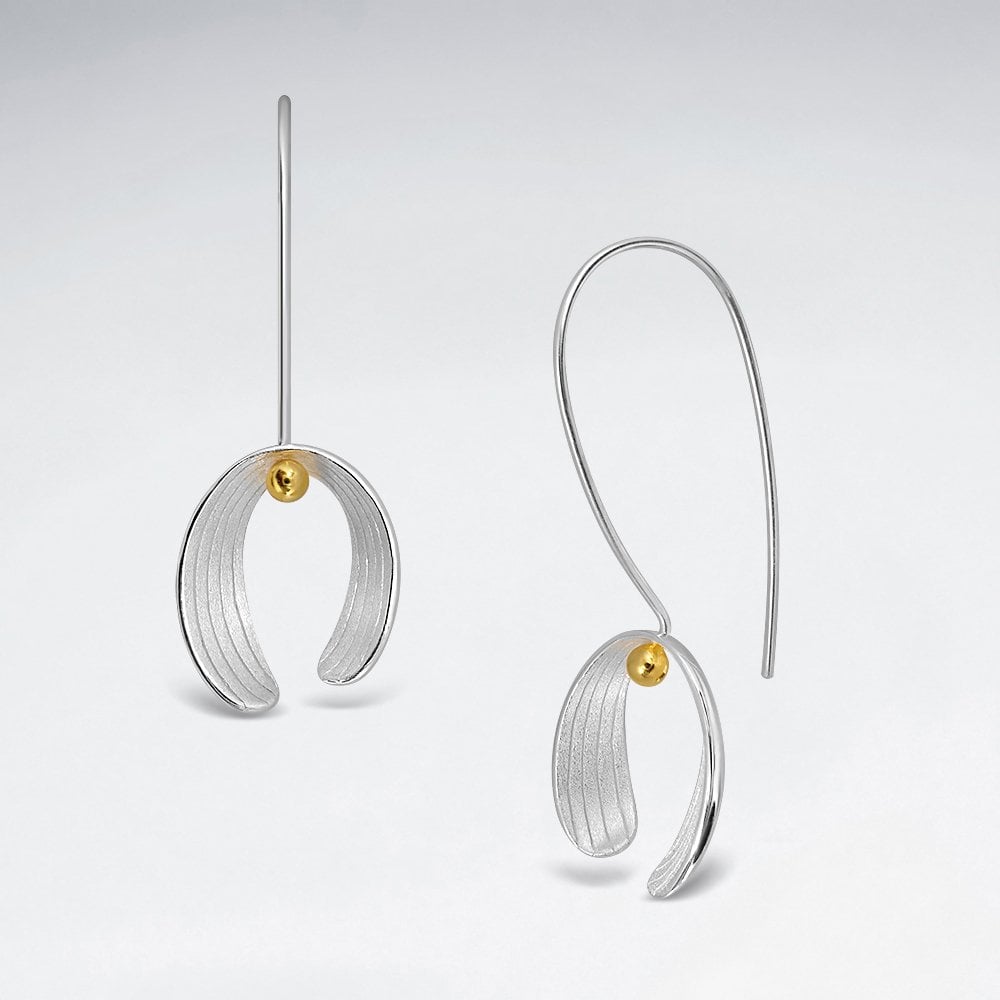 Sterling Silver Mistletoe Flower Earrings