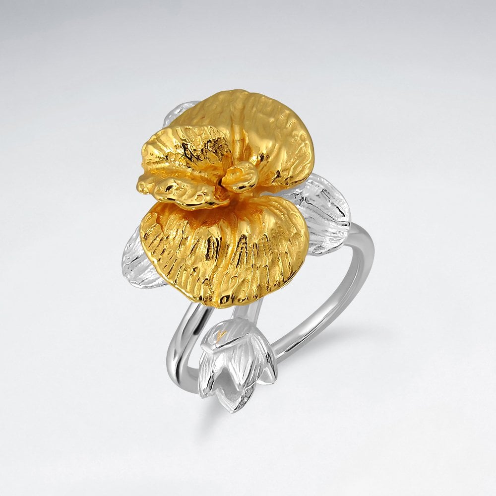 Sterling Silver Blooming Flower Ring