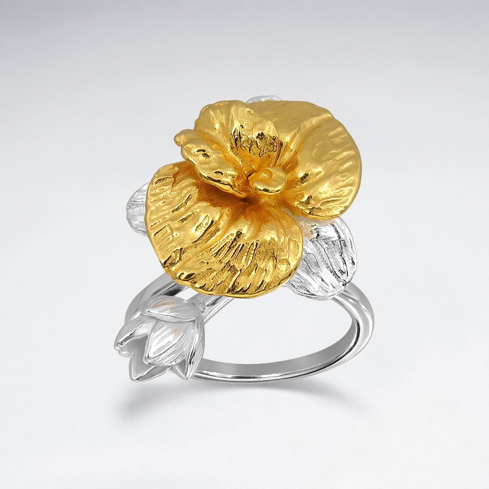 Sterling Silver Blooming Flower Ring