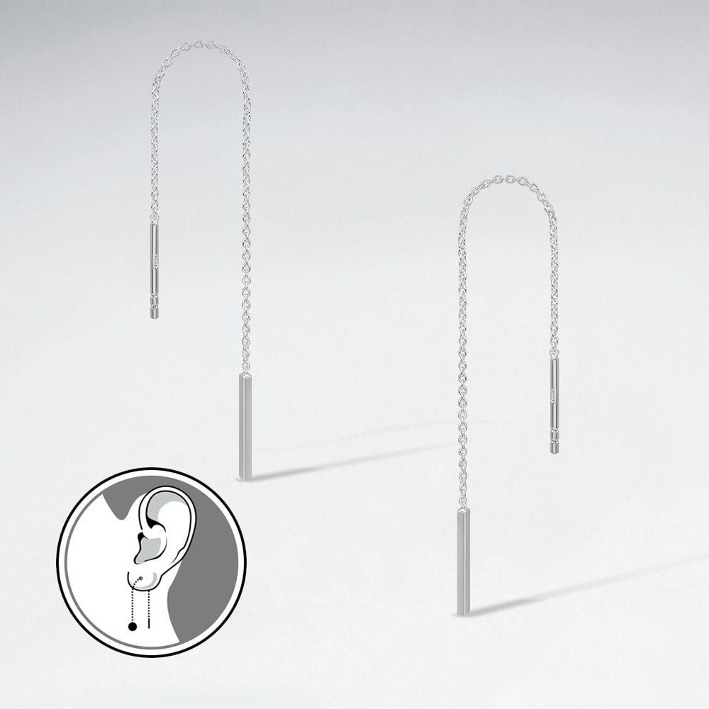 Encore Silver Threader Earrings