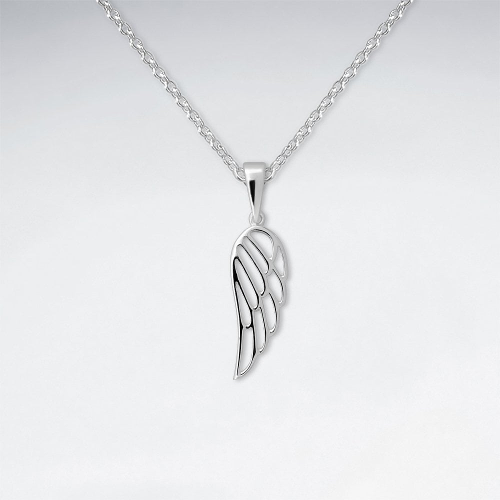 Sterling Silver Angel Wing Filigree Pendant