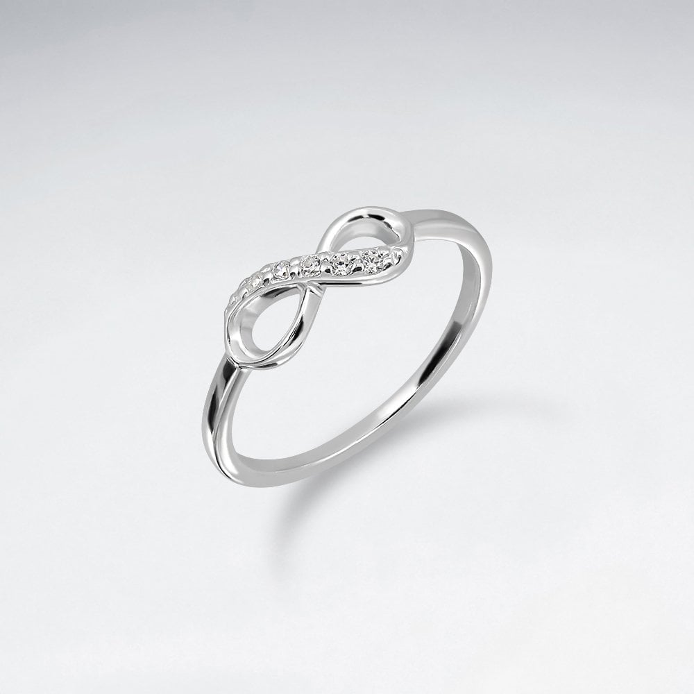 Sterling Silver Infinity CZ Ring