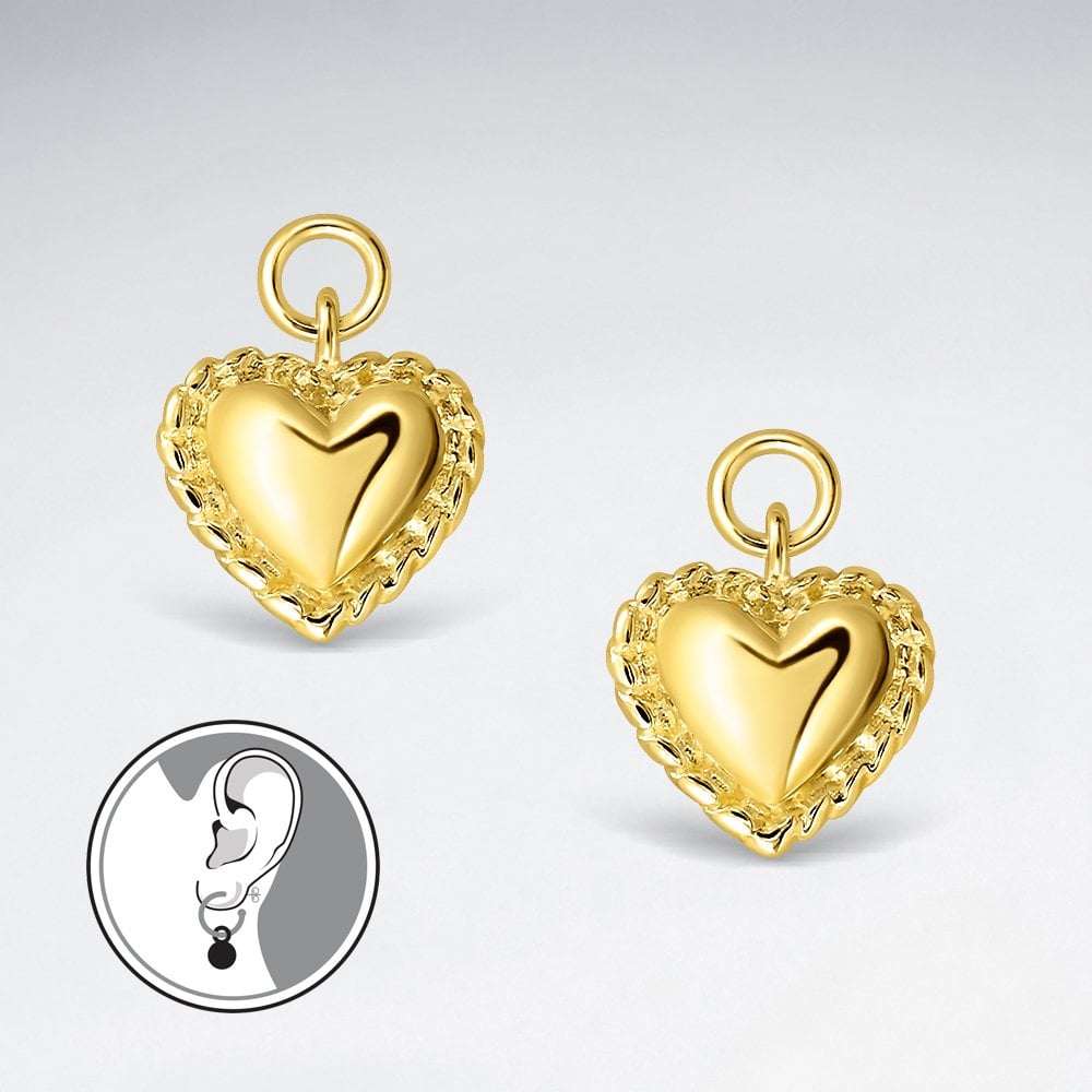 Sterling Silver Heart Charm Findings