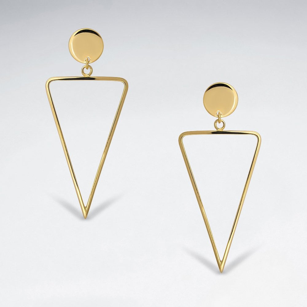 Sterling Silver Openwork Triangle Stud Earrings