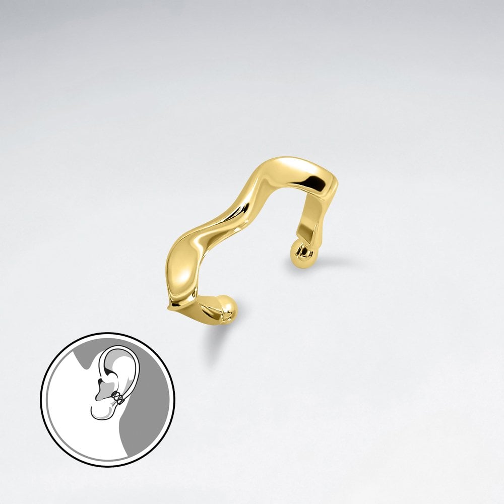 Sterling Silver Pinch Twist Ear Cuff Earring