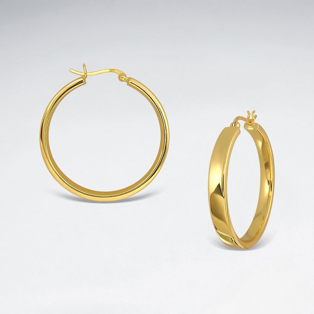 Sterling Silver Classic Hoop Earrings
