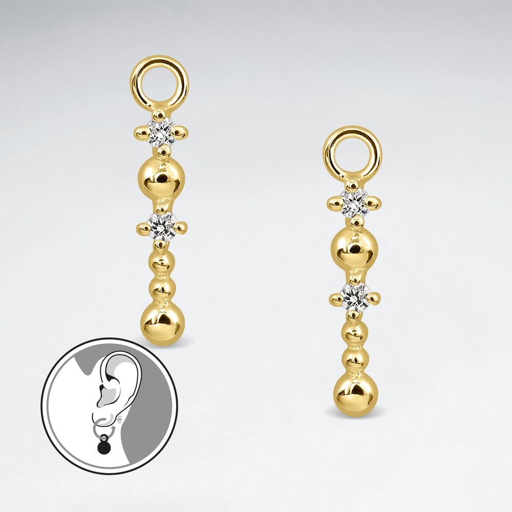 Sterling Silver Totem Charms for Hoop Earrings Pack of 3