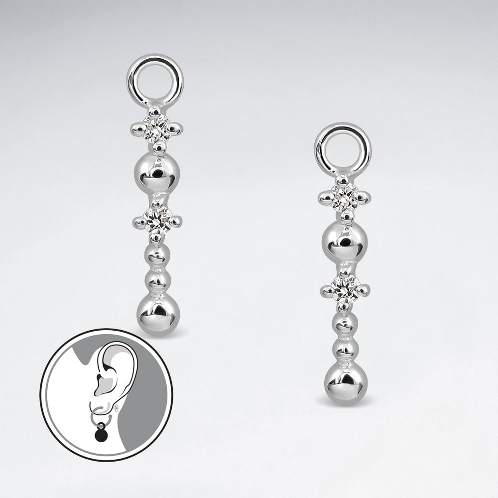 Sterling Silver Totem Charms for Hoop Earrings Pack of 3