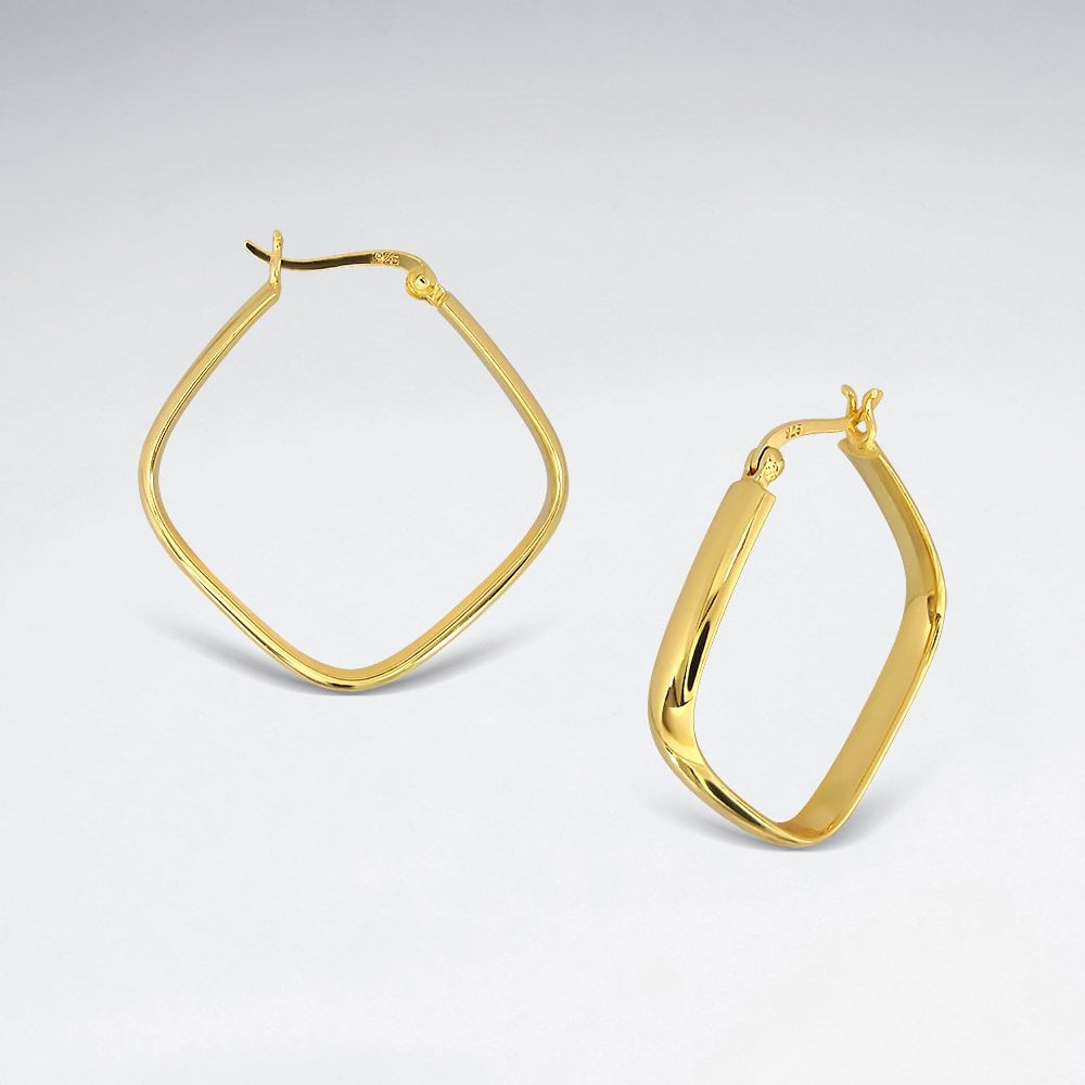 Sterling Silver Geometric Hoop Earrings