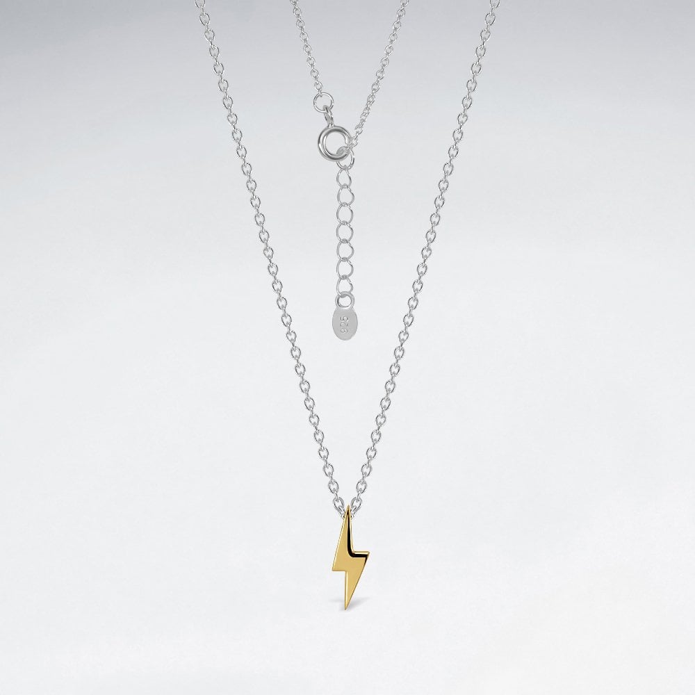 Sterling Silver Lightning Bolt Necklace