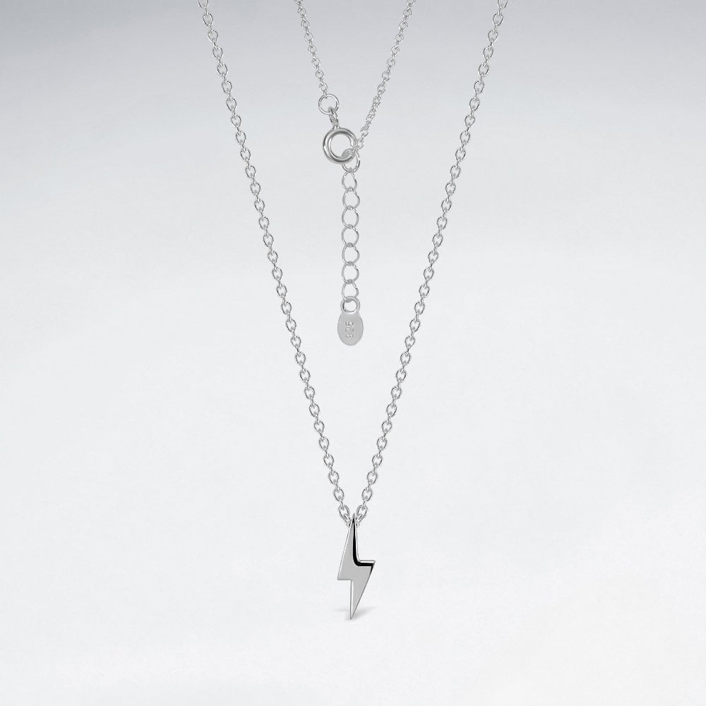 Sterling Silver Lightning Bolt Necklace
