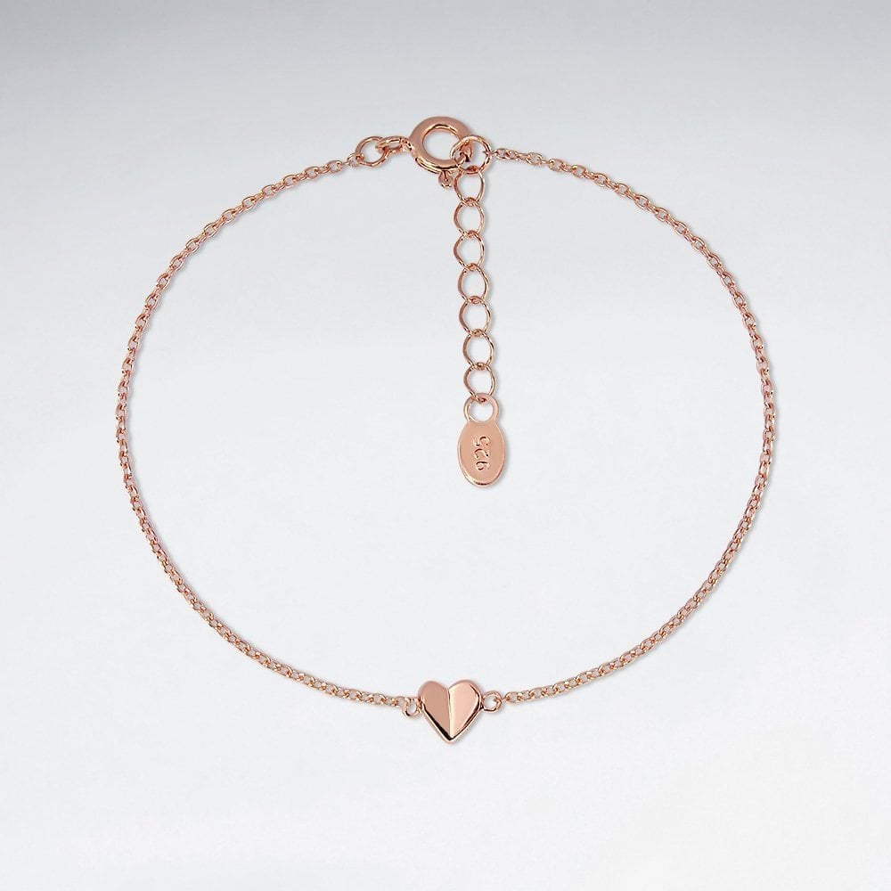 Sterling Silver Heart Adjustable Bracelet