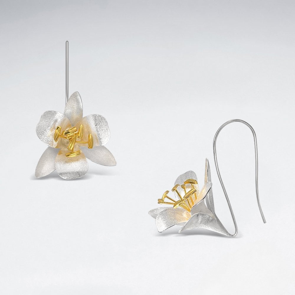 Sterling Silver Bell Flower Earrings