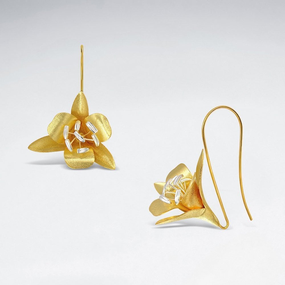 Sterling Silver Bell Flower Earrings