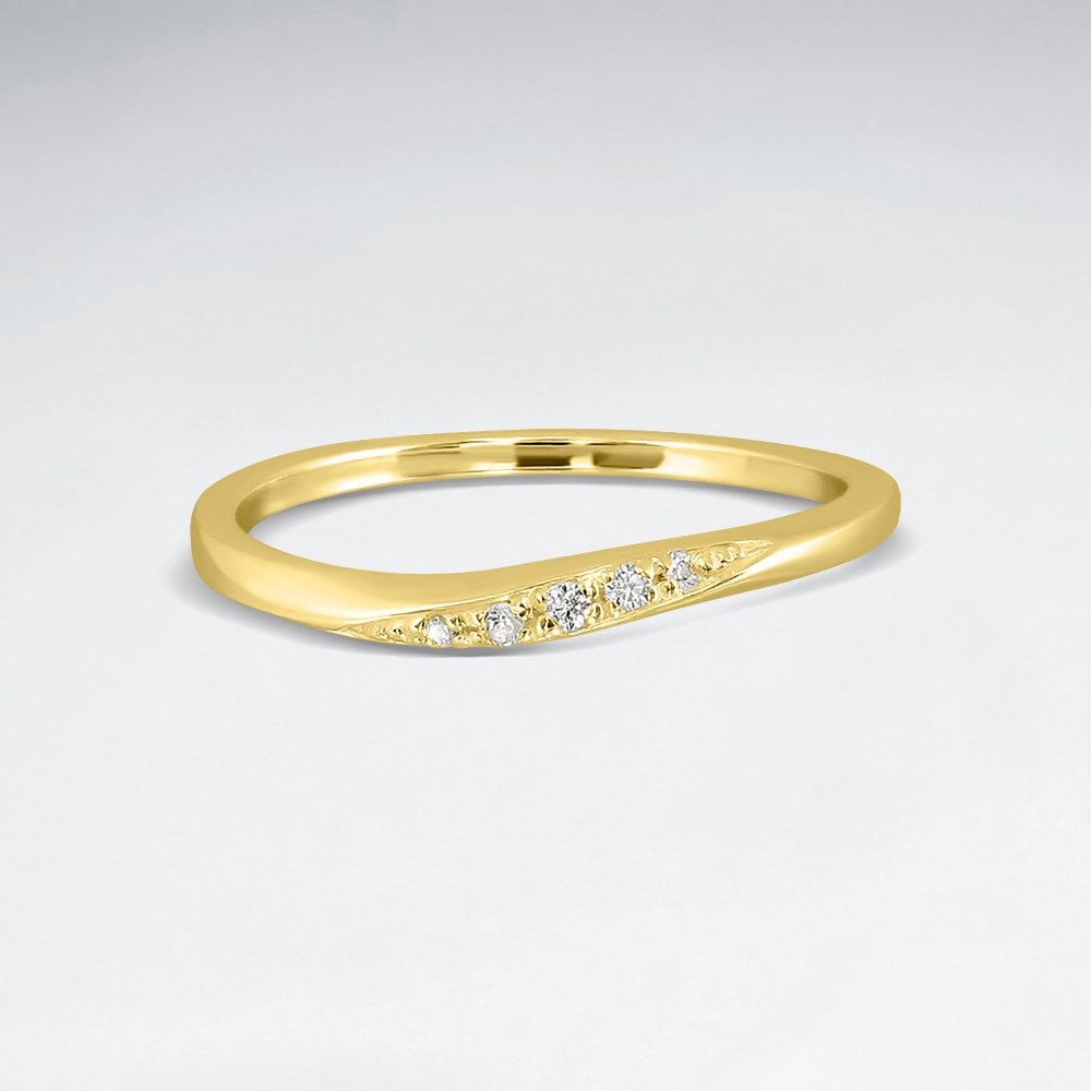 Sterling Silver Cubic Zirconia Anniversary Engagement  Ring