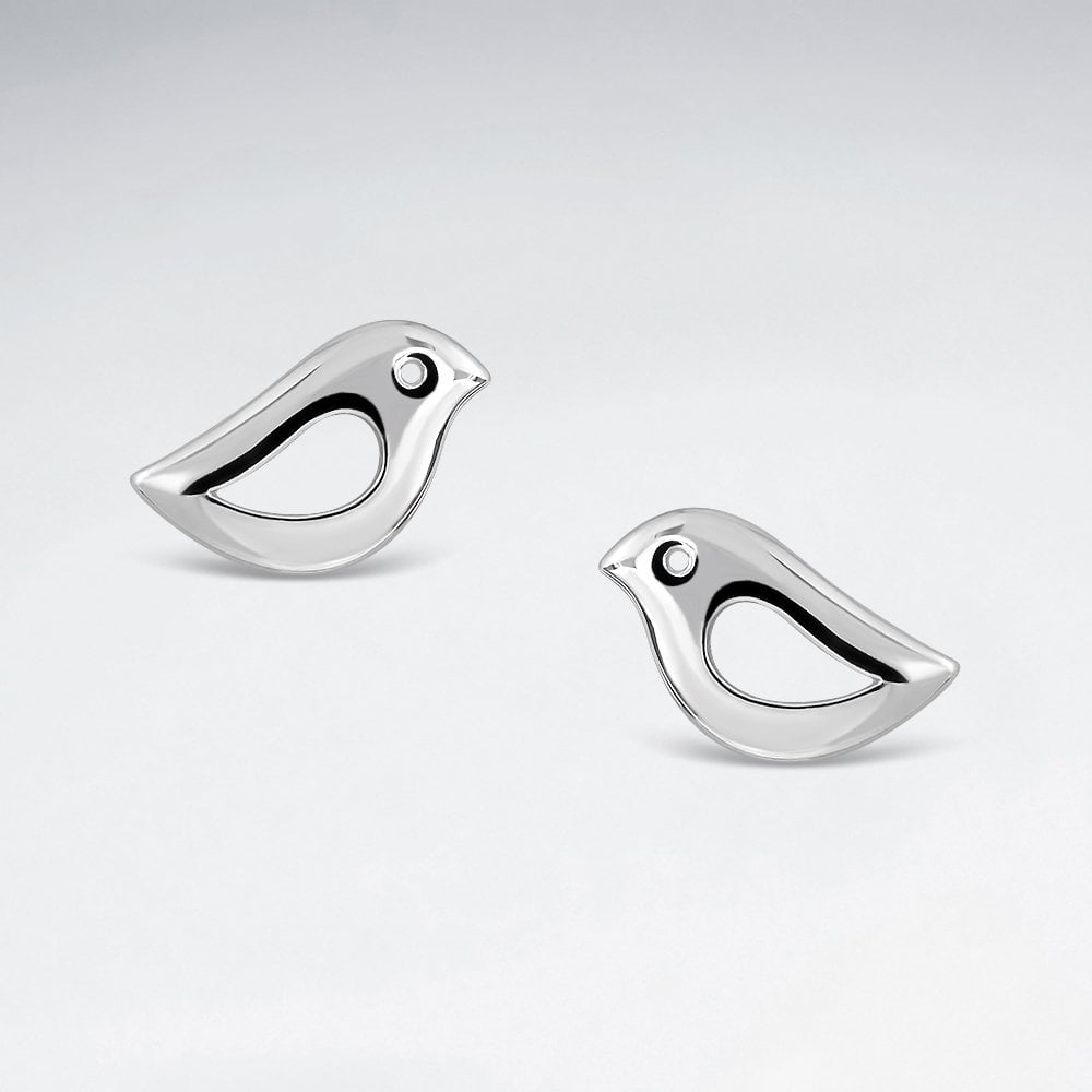Sterling Silver Love Bird Earrings