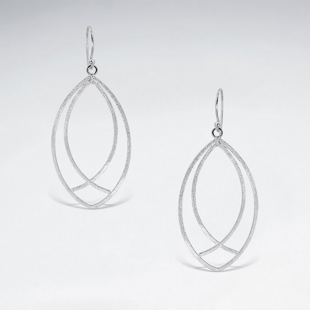 Organic Openwork Sterling Silver Large Earrings