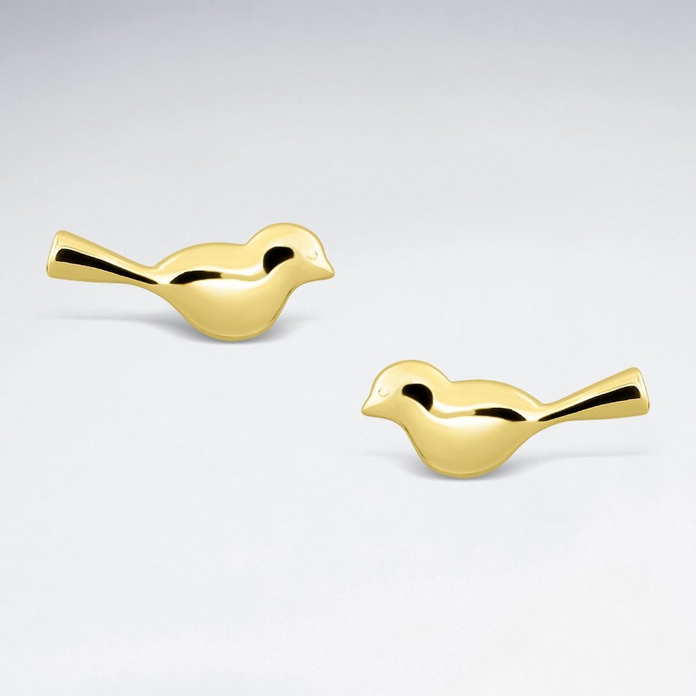 Sterling Silver Sweet Birds Silhouette Sud Earrings