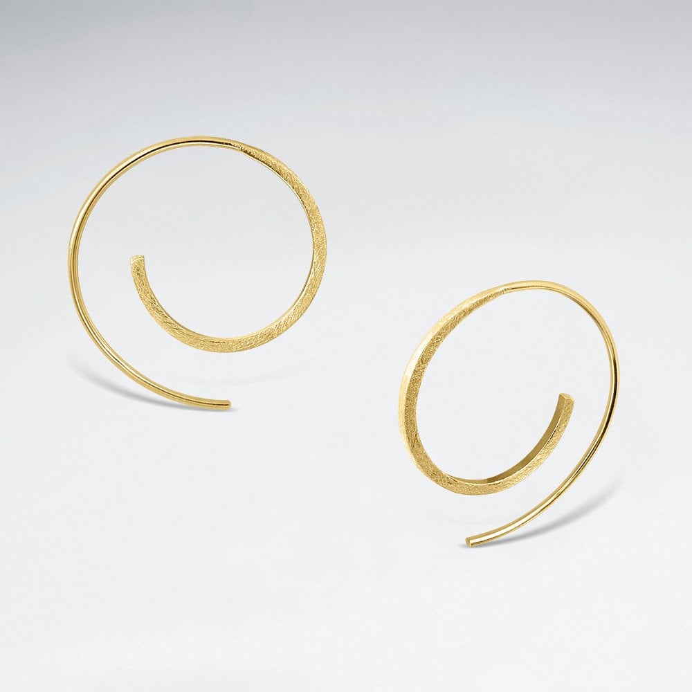 Sterling Silver Spiral Hoop Earrings