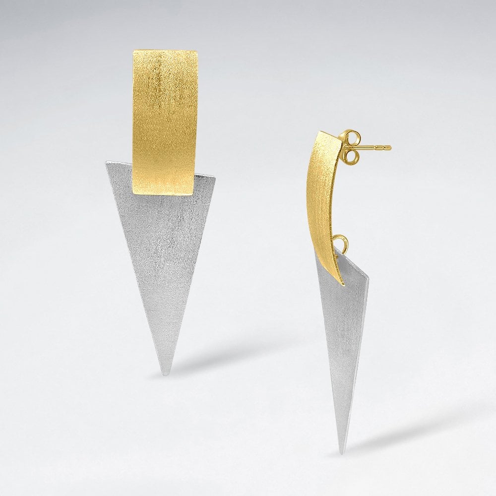 Sterling Silver Statement Geometric Stud Earrings