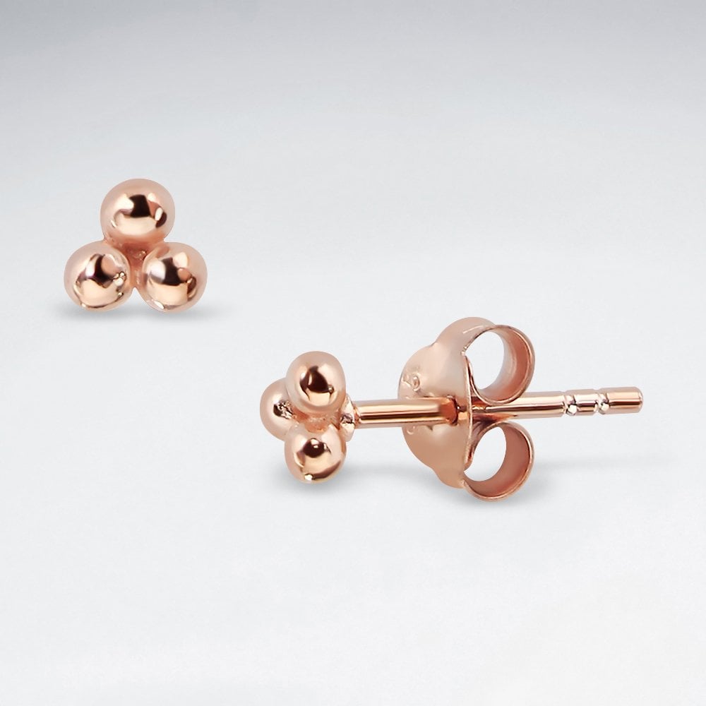 4.5 mm 3 Dots Cluster Stud Earrings