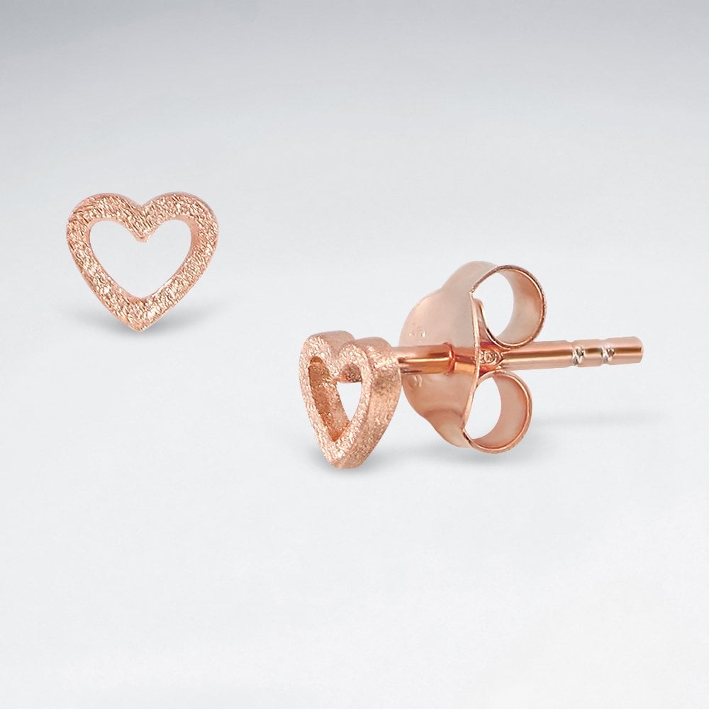 Love Story Openwork Heart Earrings Studs