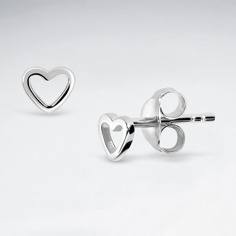 Love Story Openwork Heart Earrings Studs