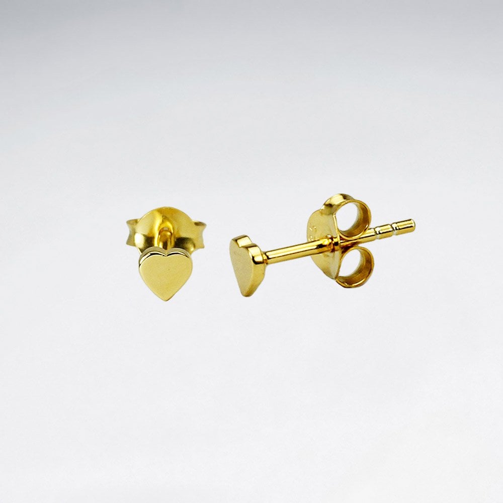 Love Story Heart Stud Earrings