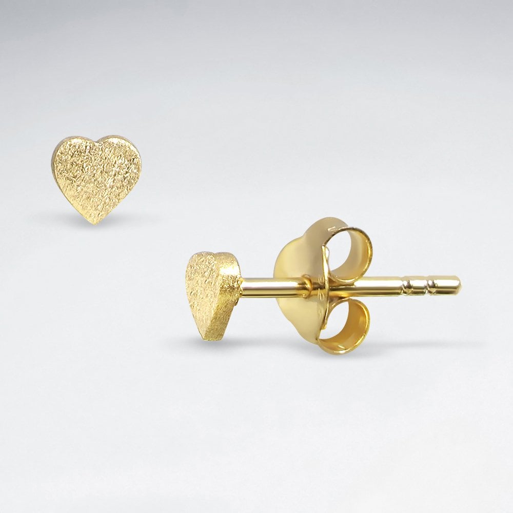 Love Story Heart Stud Earrings