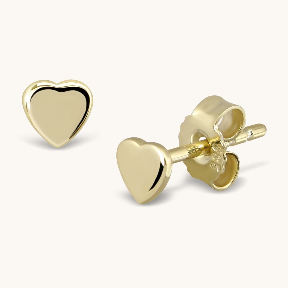 Love Story Heart Stud Earrings