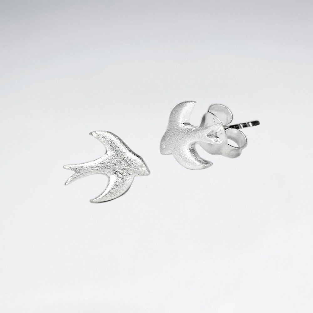 Peaceful Flight Bird Silhouette Earrings