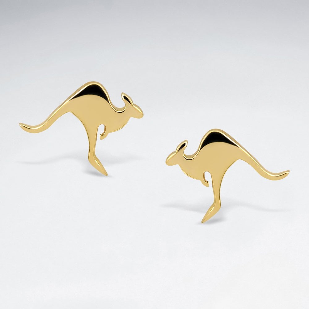 Sterling Silver Kangaroo Earrings