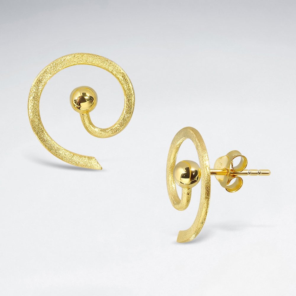 Sterling Silver Spiral Stud Earrings
