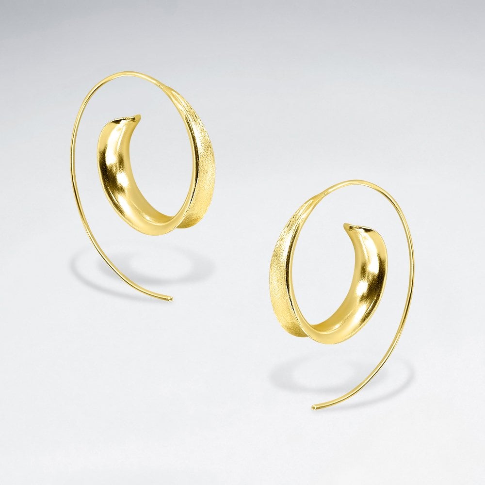 Sterling Silver Swirl Hook Earrings