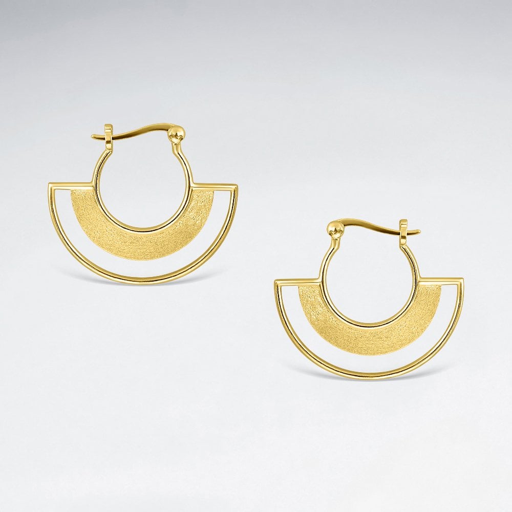 Sterling Silver Acetate Half-Moon Earrings